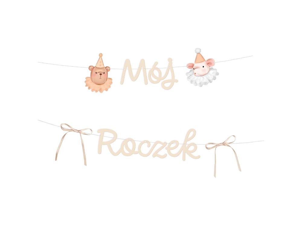 Girlanda dekoracyjna Baby - Party Pal - Mój Roczek 135 cm