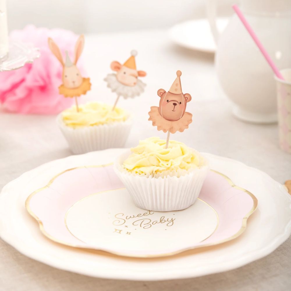 Toppery na muffinki Baby - Królik Miś Myszka 6 szt.