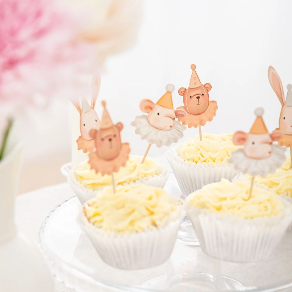 Toppery na muffinki Baby - Królik Miś Myszka 6 szt.