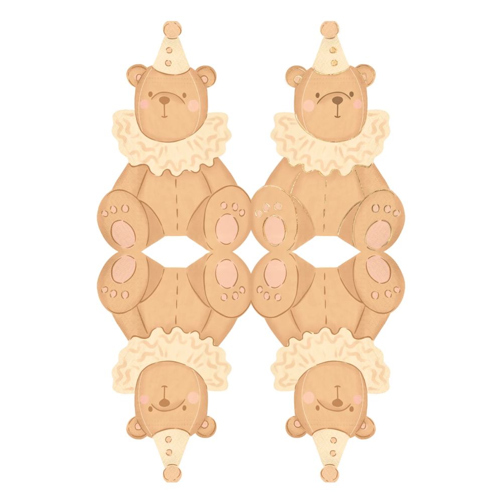 Paper napkins Teddy Bear 10 × 16.5 cm – Party Pal – 10 pcs