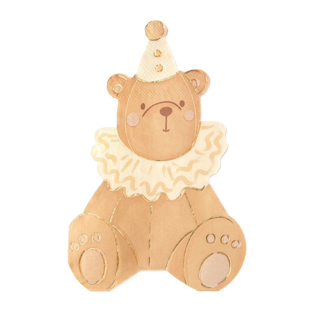 Serwetki papierowe Miś 10 cm x 16,5 cm - Party Pal - 10 szt.