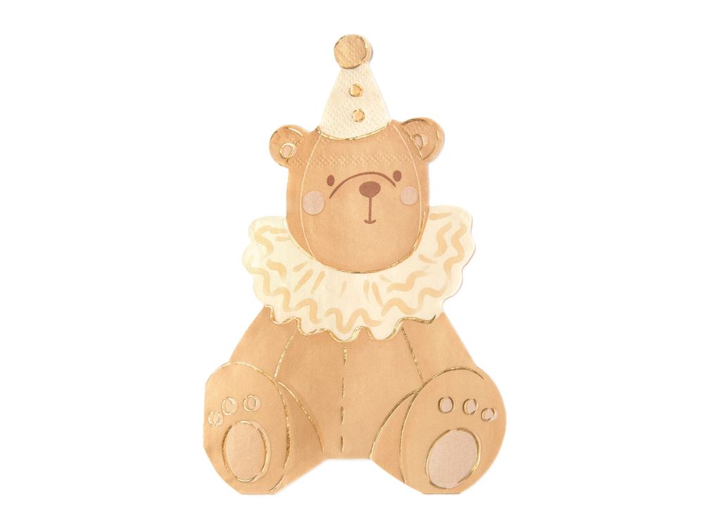 Paper napkins Teddy Bear 10 × 16.5 cm – Party Pal – 10 pcs