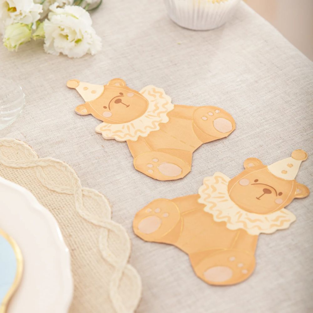 Paper napkins Teddy Bear 10 × 16.5 cm – Party Pal – 10 pcs