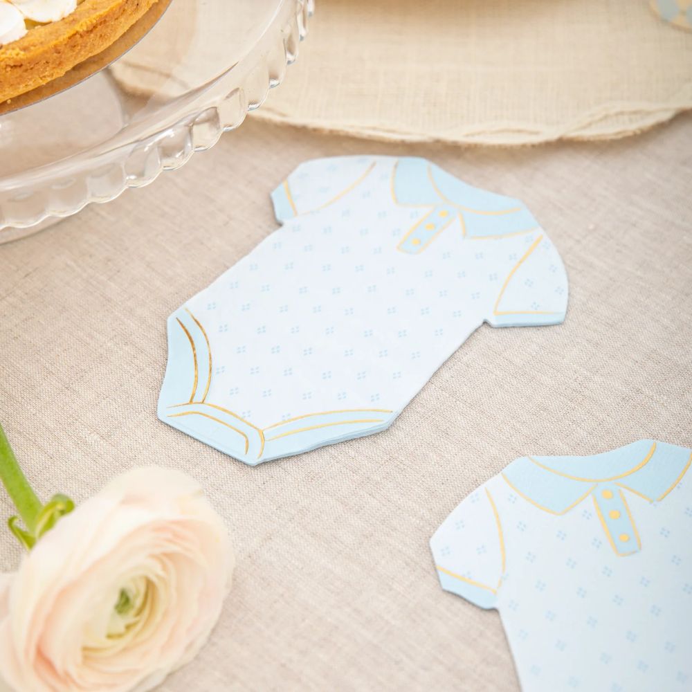 Serwetki papierowe Body 13 cm x 16,5 cm - Party Pal - niebieskie 10 szt.