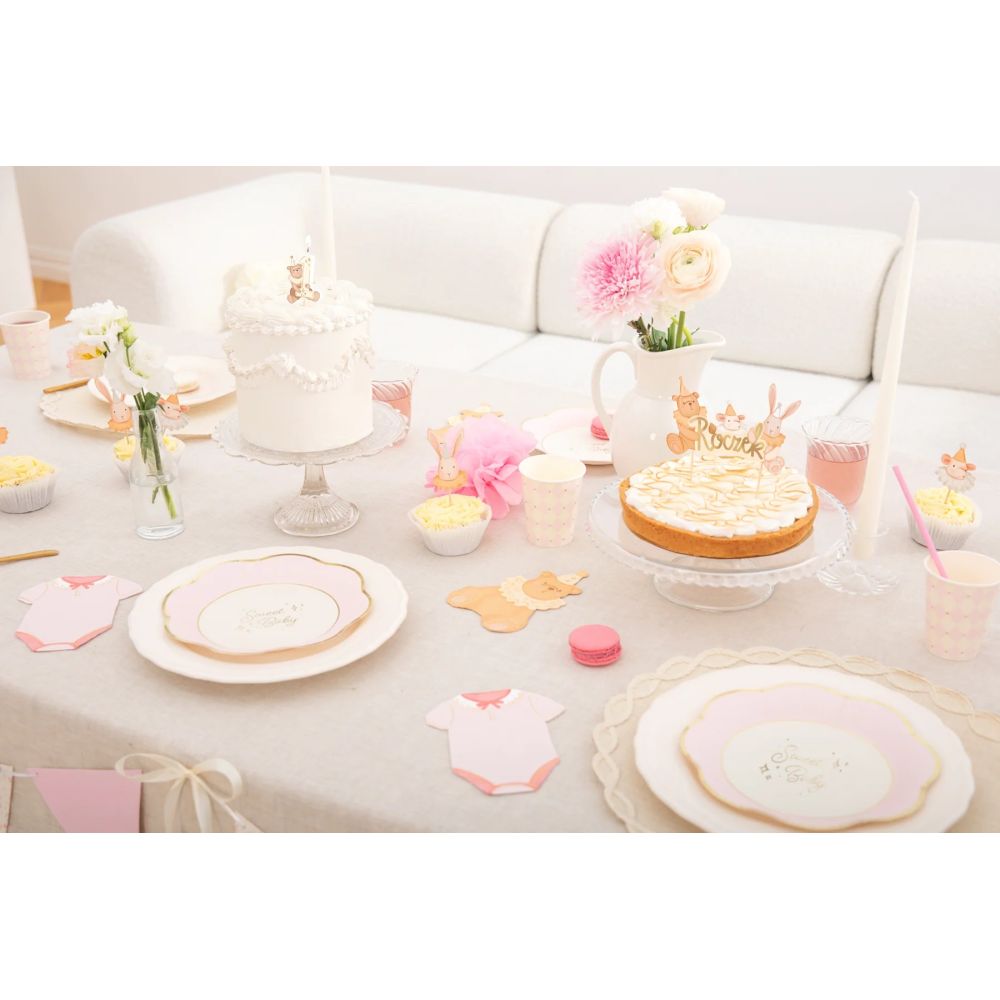 Paper cups Diamond pattern – Party Pal – pink 220 ml 6 pcs