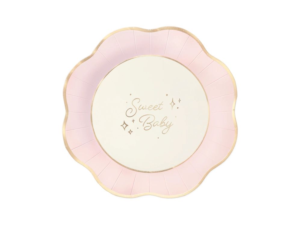Paper plates Sweet Baby – Party Pal – pink 21.5 cm 6 pcs
