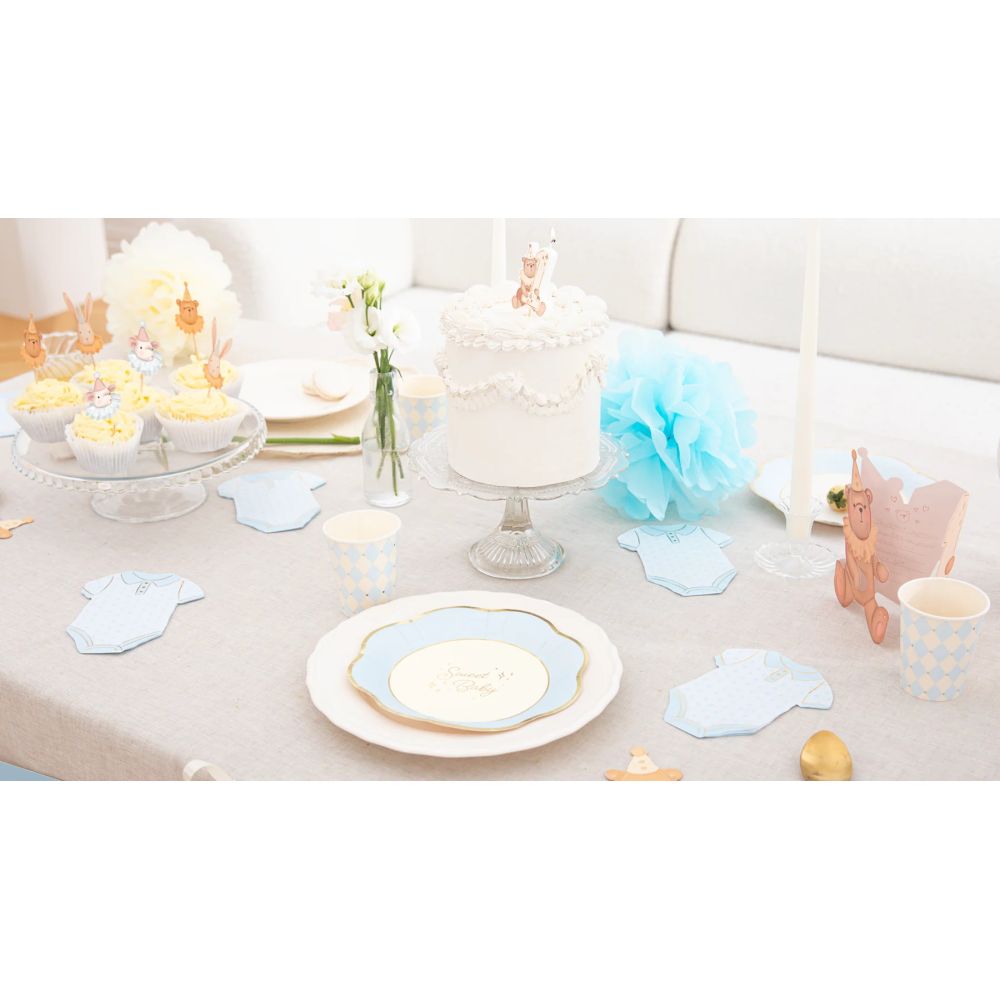 Paper plates Sweet Baby – Party Pal – blue 21.5 cm 6 pcs