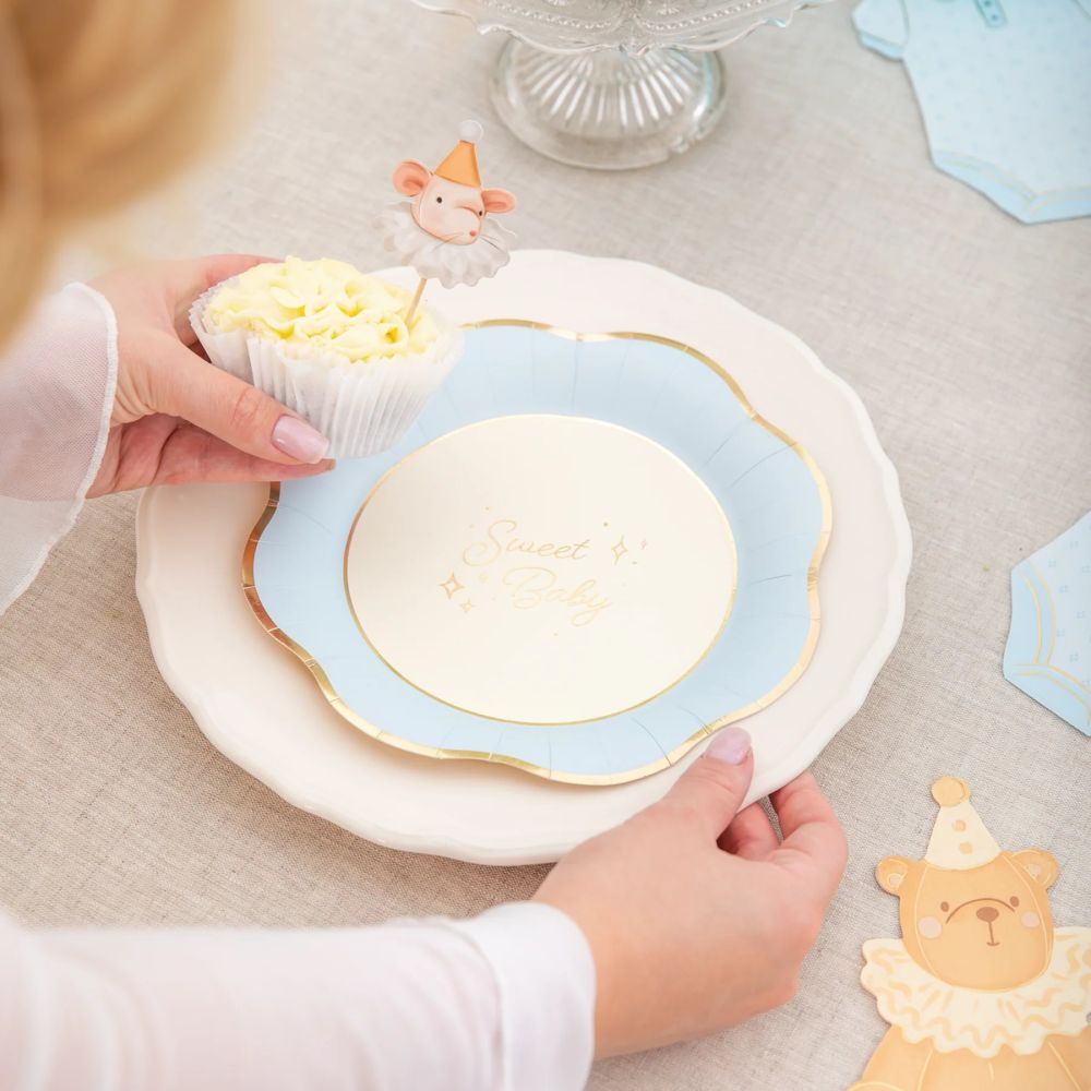 Paper plates Sweet Baby – Party Pal – blue 21.5 cm 6 pcs