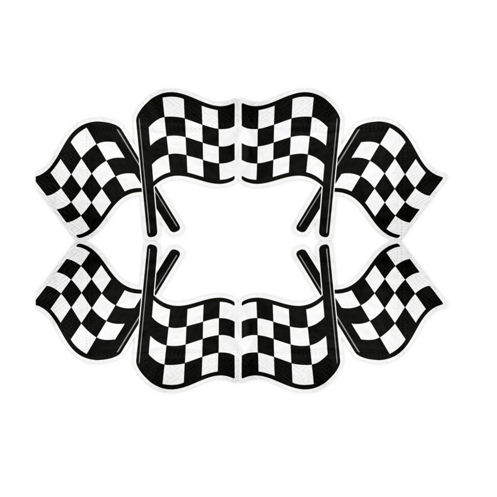 Paper napkins Race Cars 17.5 × 11.3 cm – Party Pal – 12 pcs
