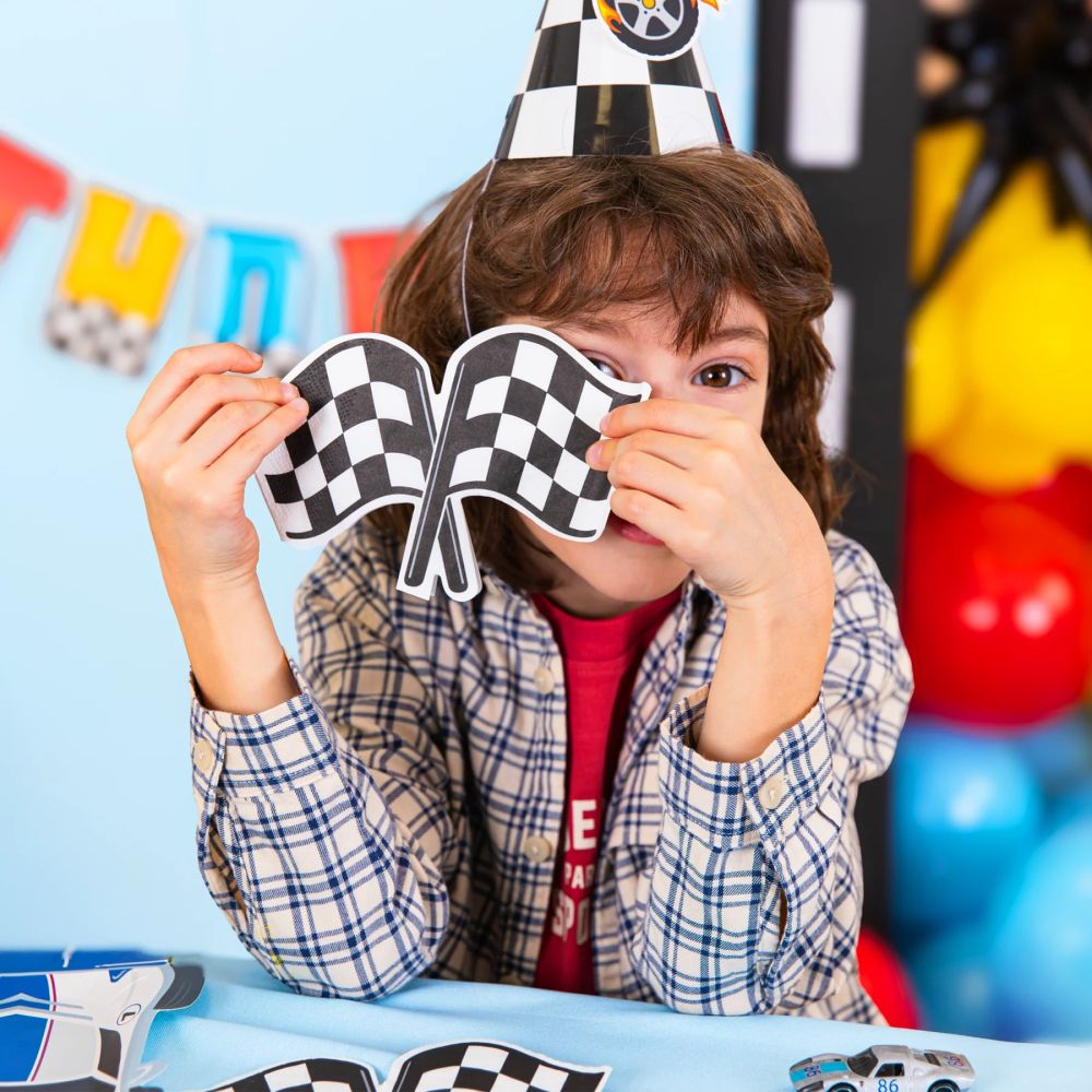 Serwetki papierowe Wyścigówki 17,5 x 11,3 cm - Party Pal - 12 szt.