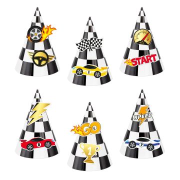 Paper party hats Race Cars – Party Pal – 6 pcs