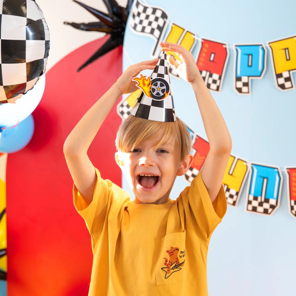 Paper party hats Race Cars – Party Pal – 6 pcs