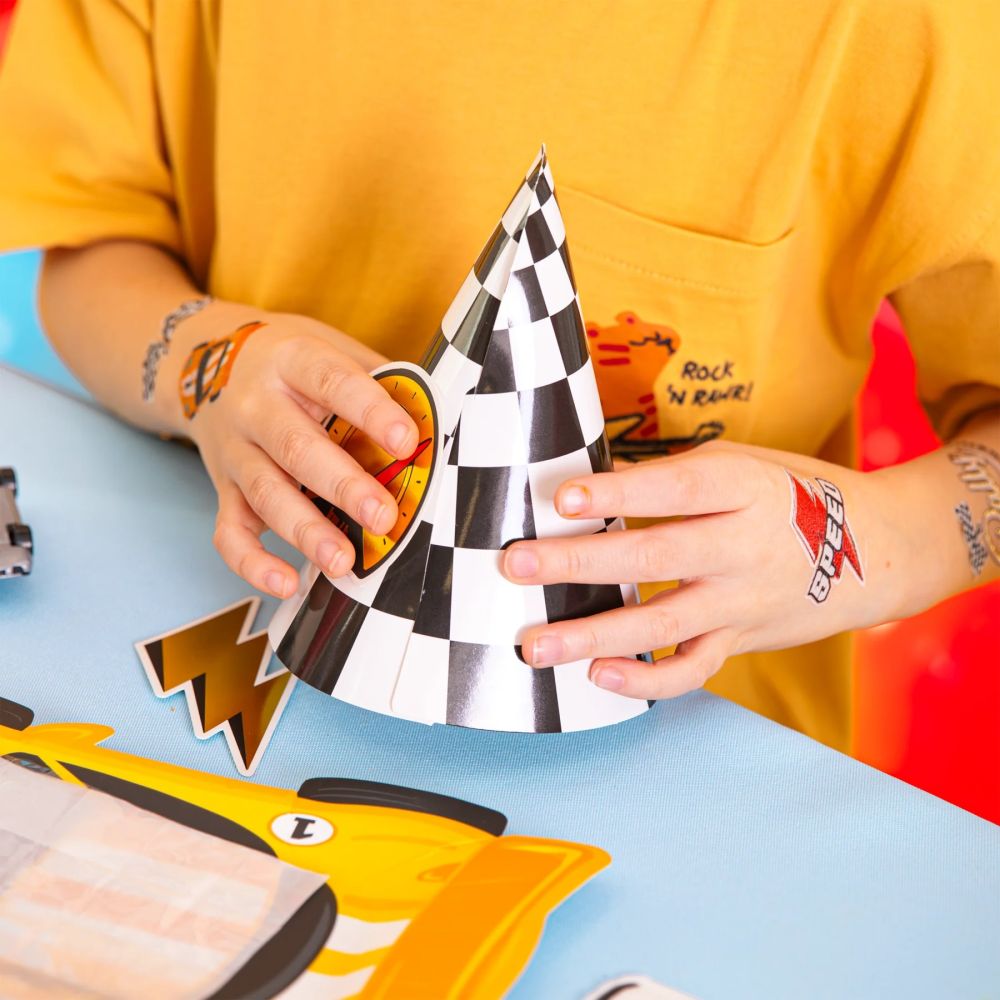 Paper party hats Race Cars – Party Pal – 6 pcs