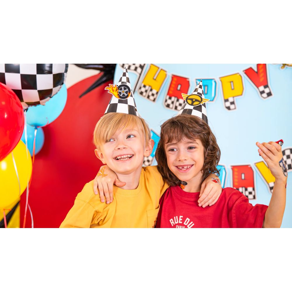 Paper party hats Race Cars – Party Pal – 6 pcs