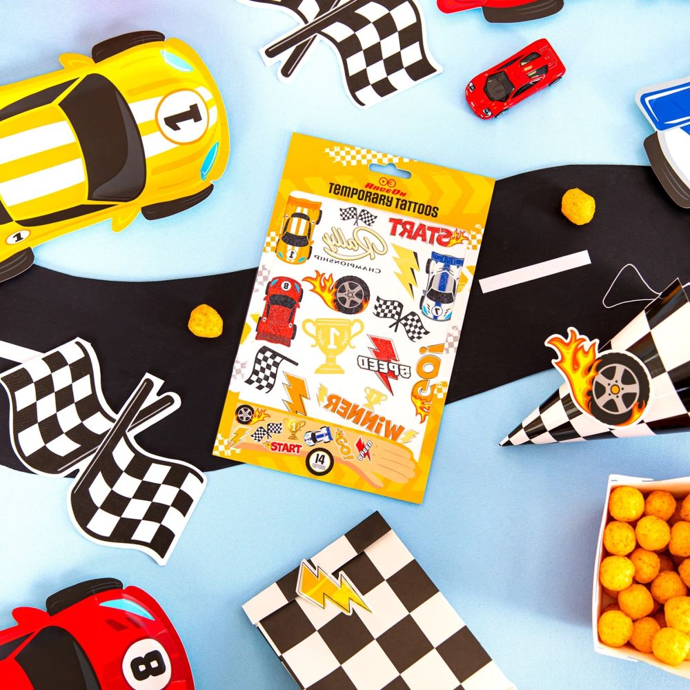 Washable Racing Car Tattoos – Party Pal – 14 pcs