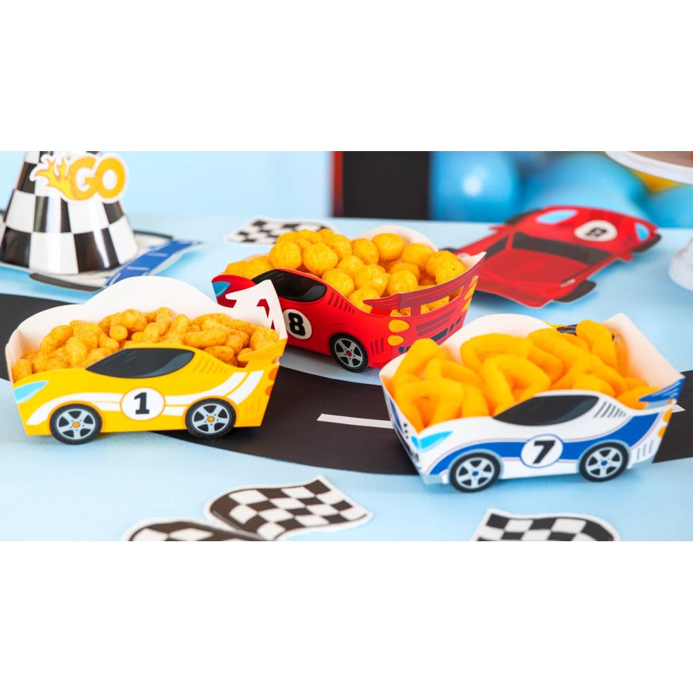 Racing Car Chip Boxes – Party Pal – 3 pcs