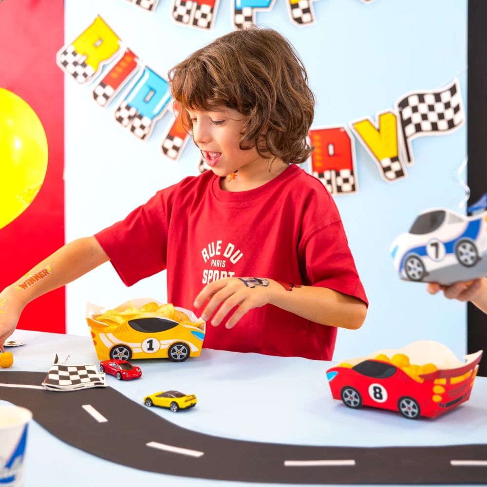 Racing Car Chip Boxes – Party Pal – 3 pcs