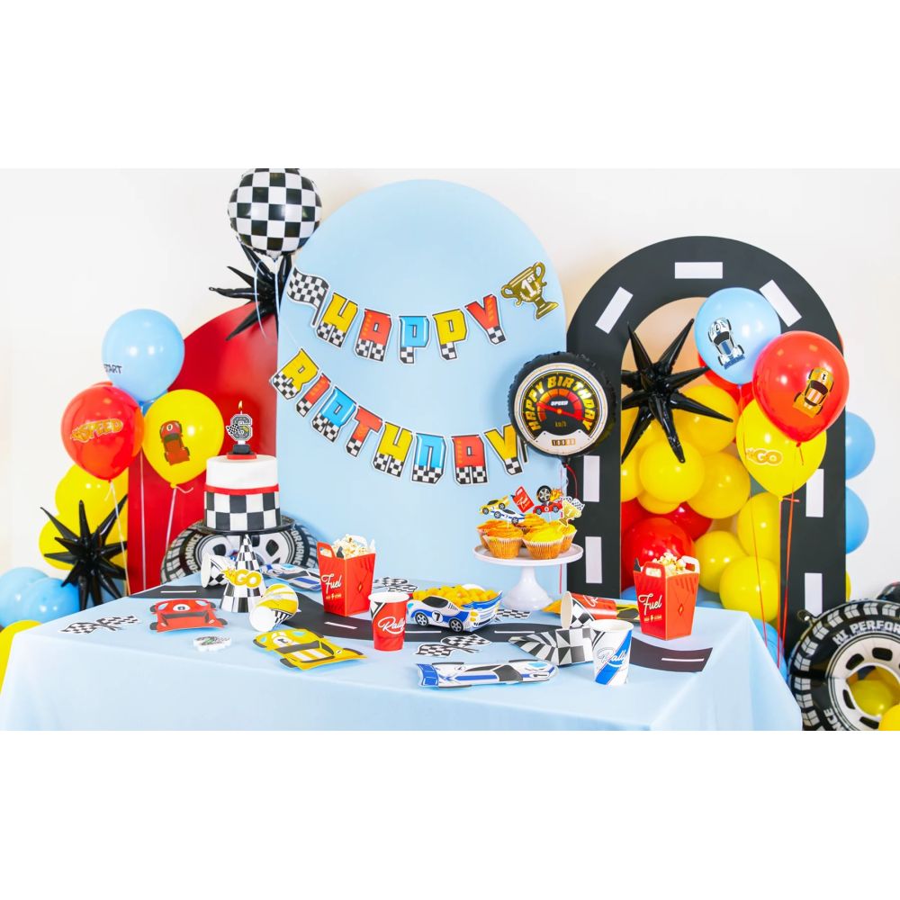 Racing Car Decorative Garland – Party Pal – Happy Birthday 220 cm