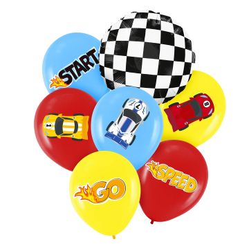 Racing Car Balloons – Party Pal – 7 pcs