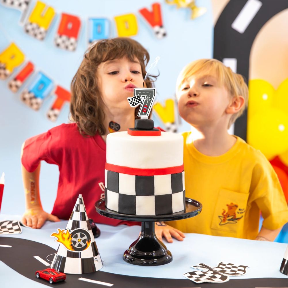 Racing Car Birthday Candle – Party Pal – Number 7