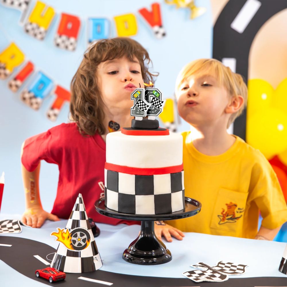 Świeczka urodzinowa Wyścigówki - Party Pal - cyfra 0