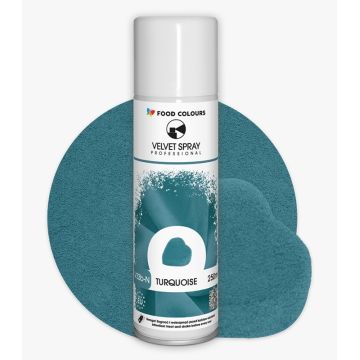 Zamsz w sprayu Velvet Spray - Food Colours - turkusowy 250 ml