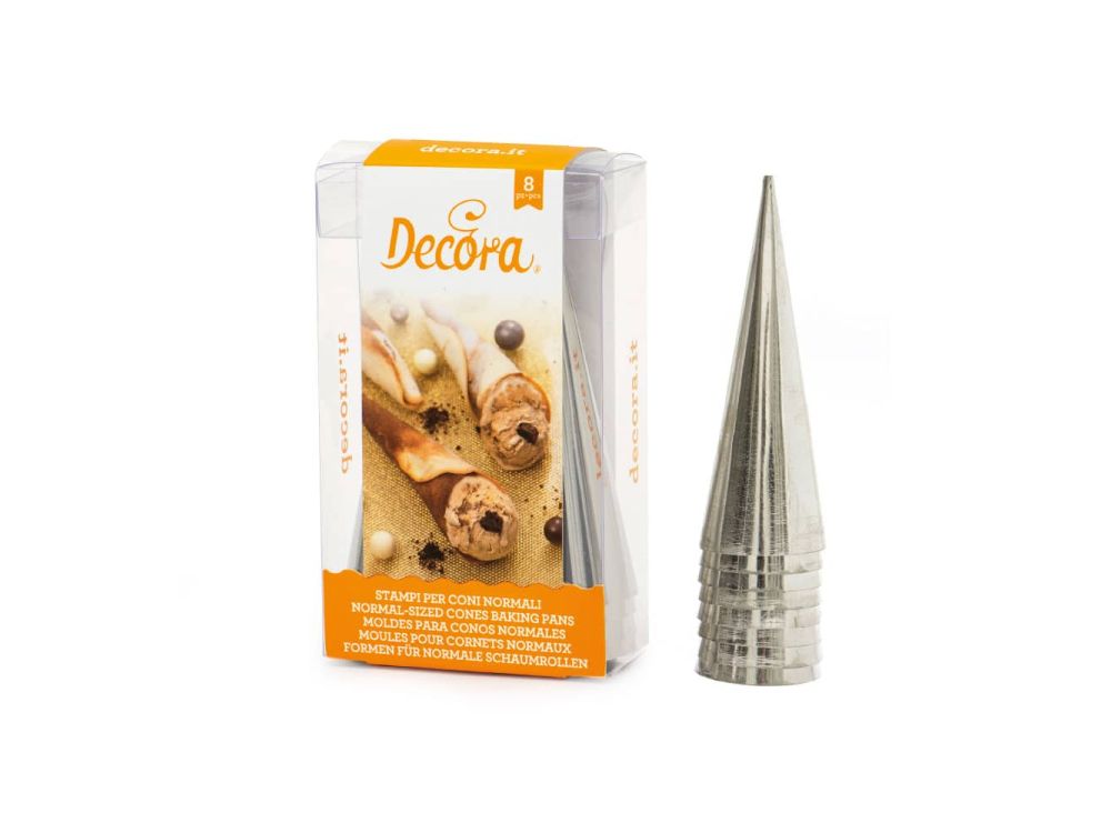 Foremki do rurek z kremem 12 cm - Decora - 8 szt.