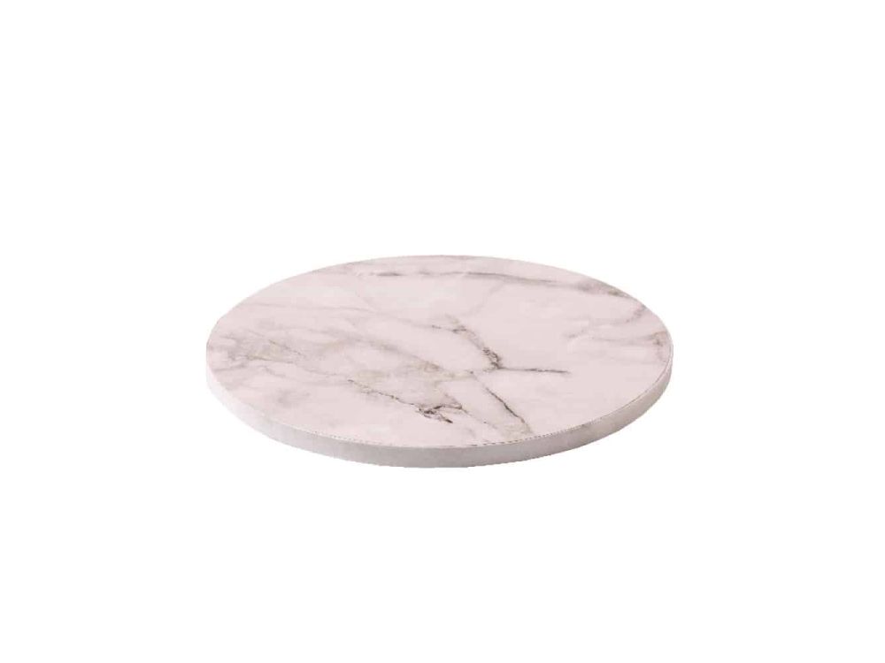 Podkład pod tort okrągły - Decora - biały marmur 20 cm