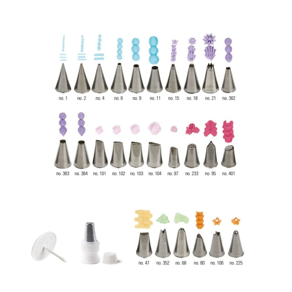 Set of icing tips in a case – Decora – 29 pieces