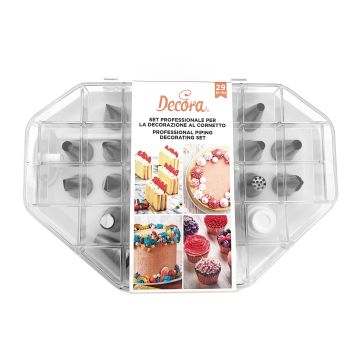 Zestaw tylek cukierniczych w etui - Decora - 29 szt.