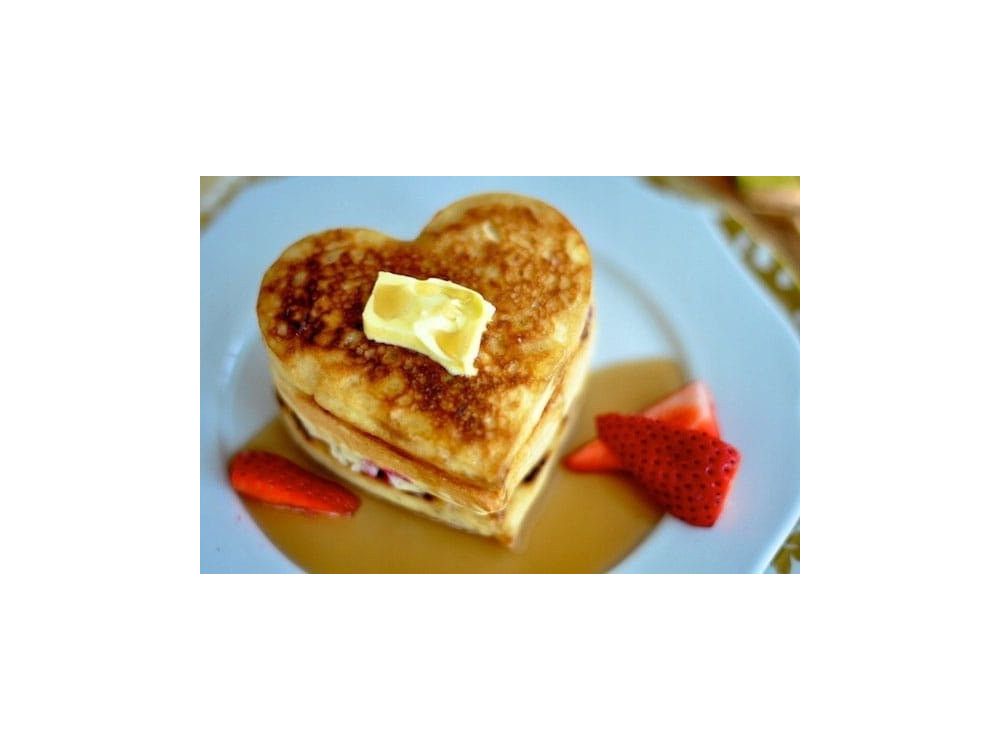 Silicone mould for pancakes, cookies and eggs - hearts, 23 cm