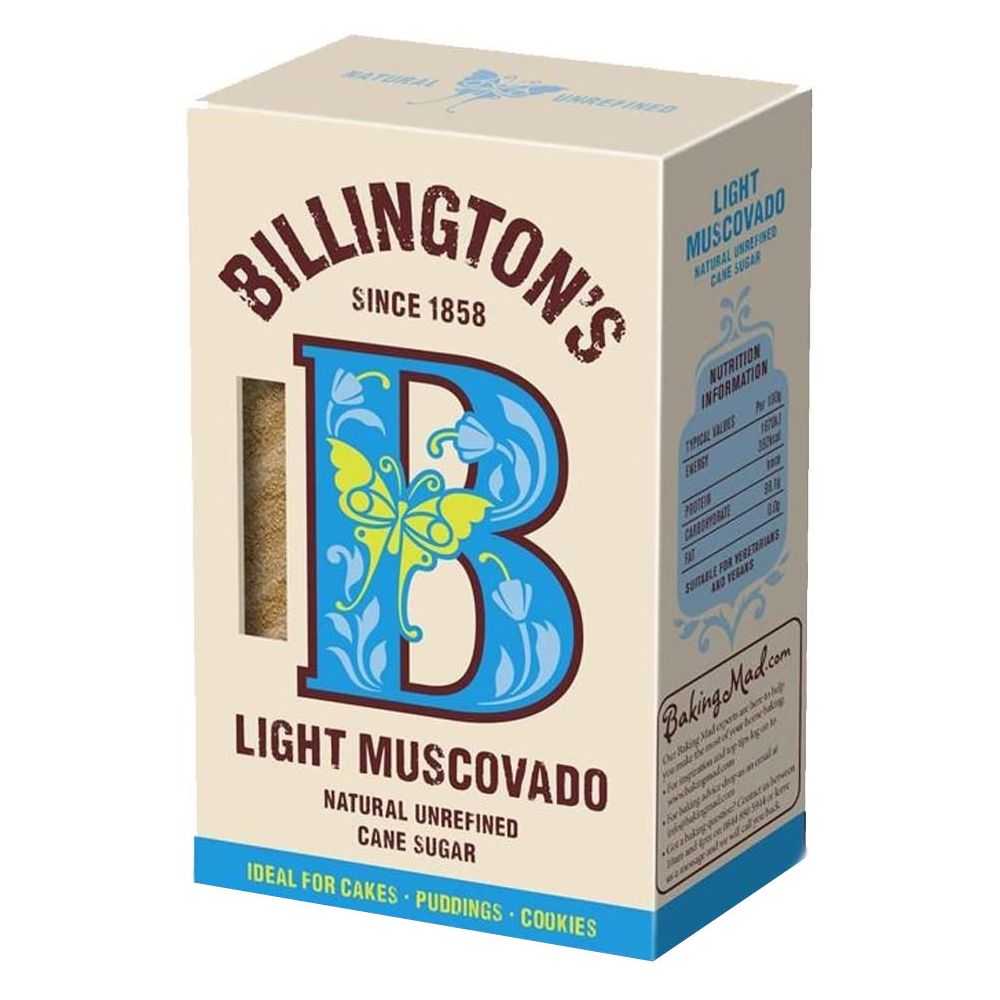 Cukier trzcinowy muscovado - Billington's - jasny, 500 g