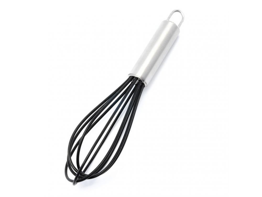Silicone egg and sauces whisk - gray, 25 cm