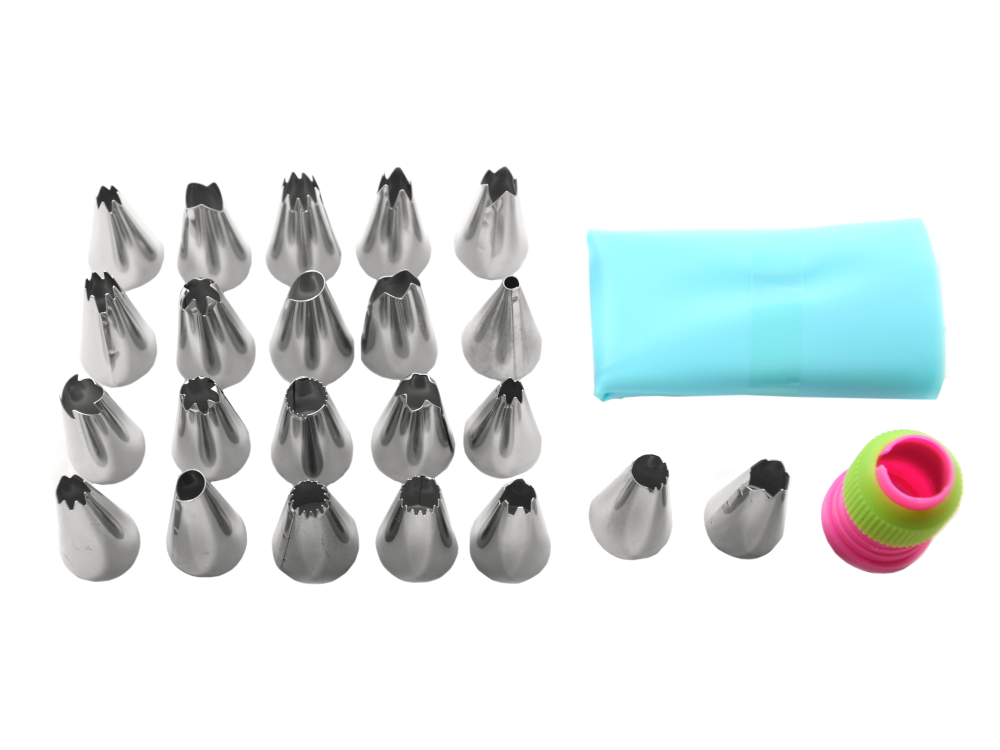 Decorating accessories set for cake decorating - 24 pcs.