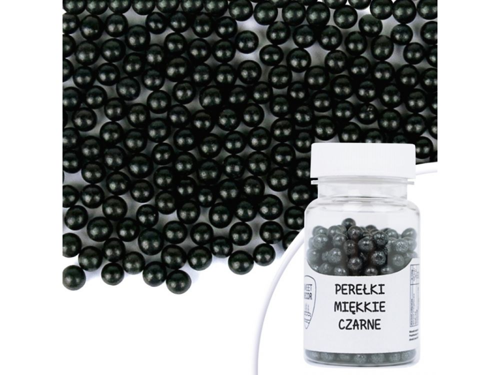 Soft pearls - black, 30 g