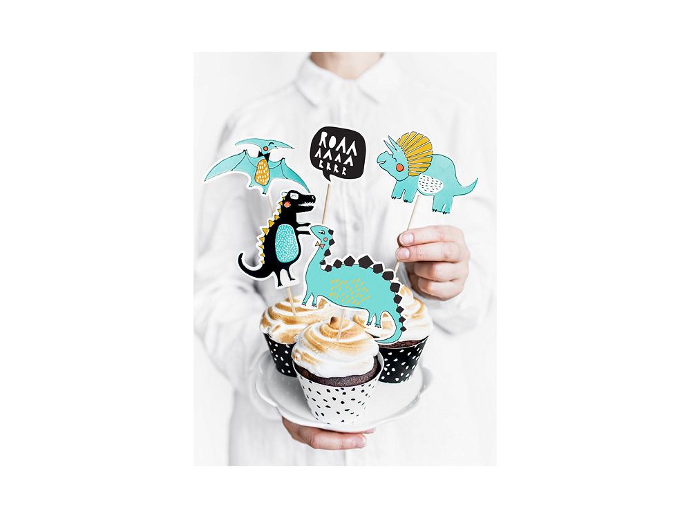 Toppers Dinosaurs - PartyDeco - 5 pcs.