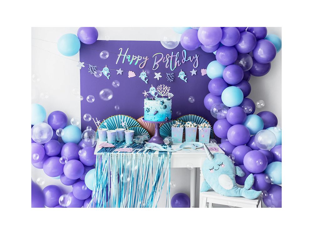 Toppery na tort Narwal - PartyDeco - 4 szt.