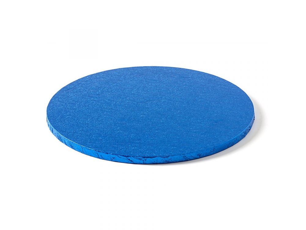 Cake board, round - Decora - thick, blue, 25 cm