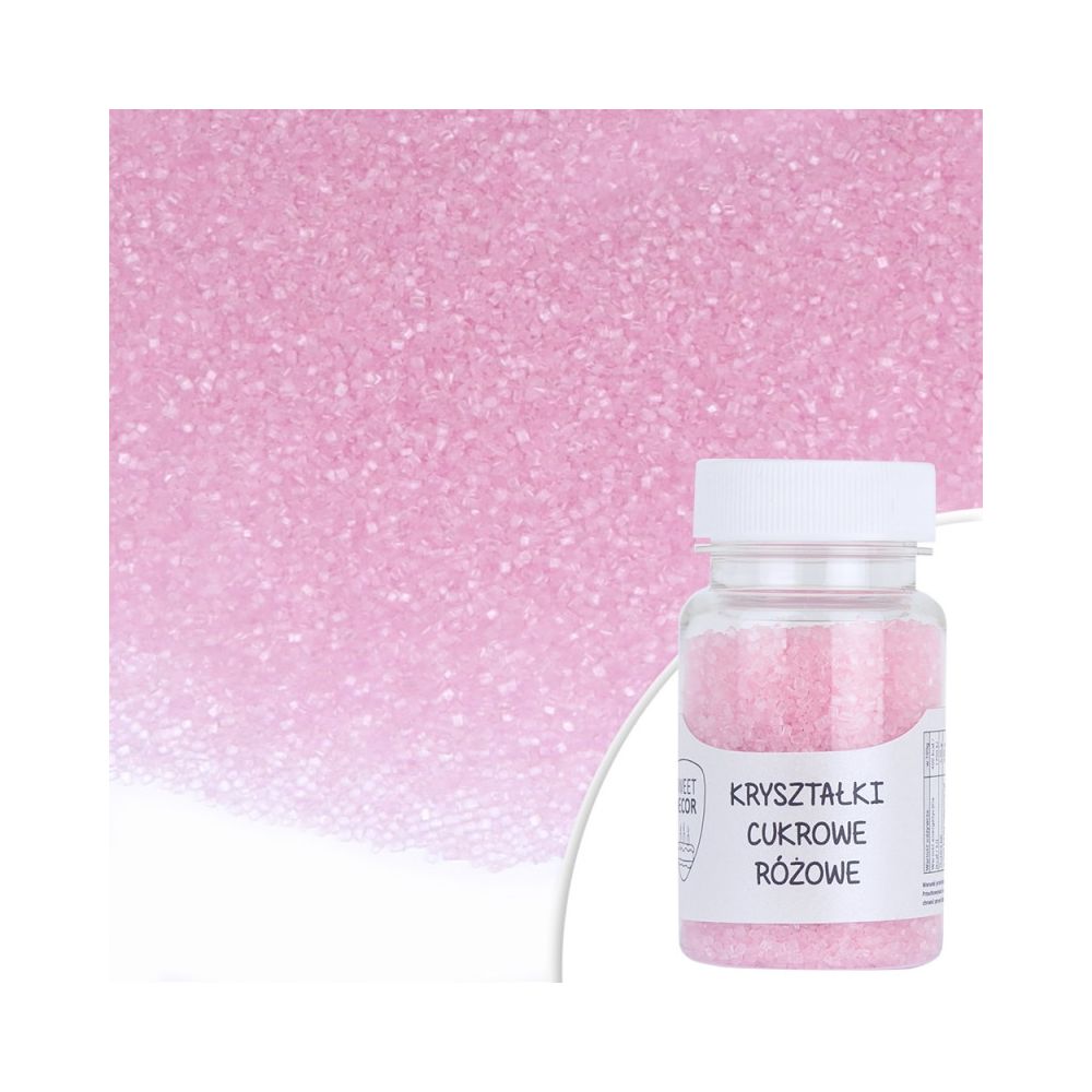 Sugar crystals - pink, 50 g