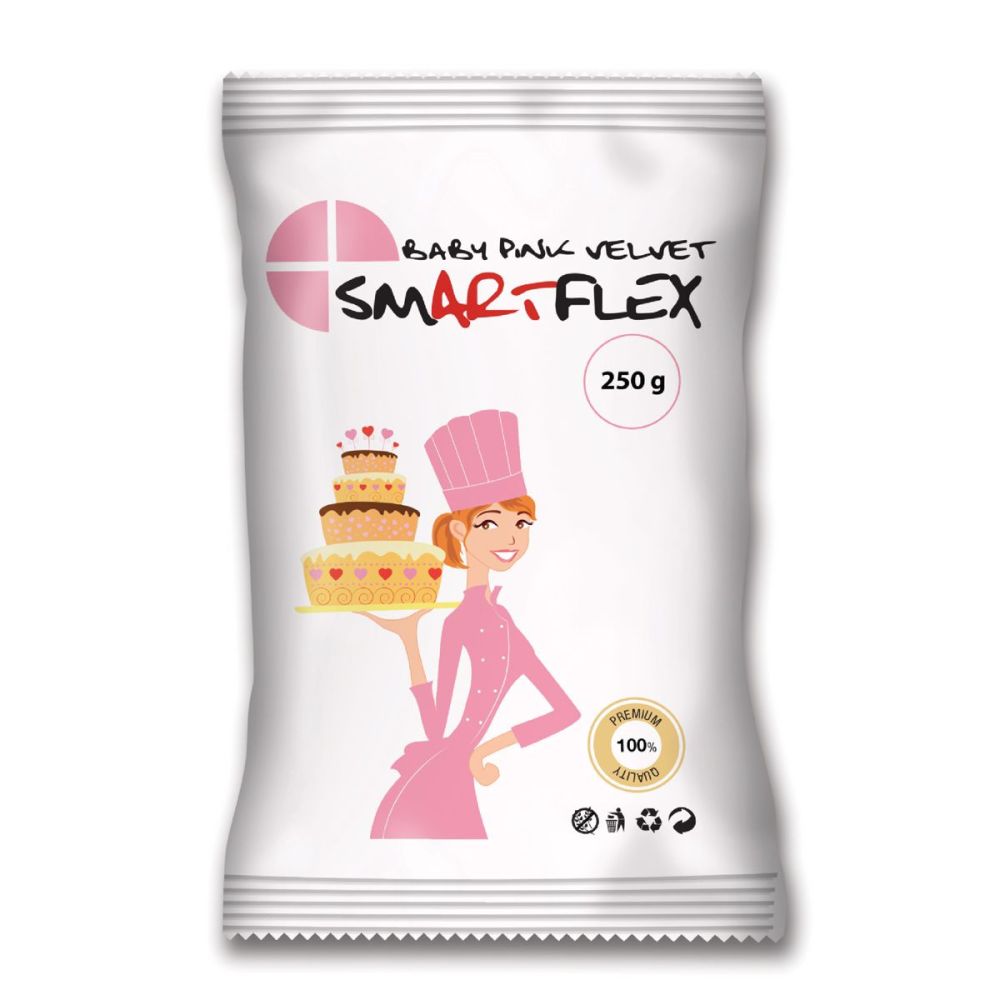 Masa cukrowa Velvet - SmartFlex - Baby Pink, różowa, 250 g