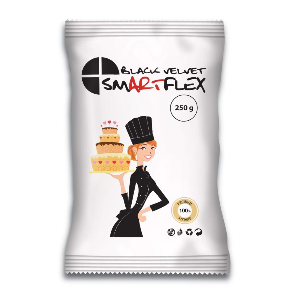 Masa cukrowa Velvet - SmartFlex - Black, czarna, 250 g