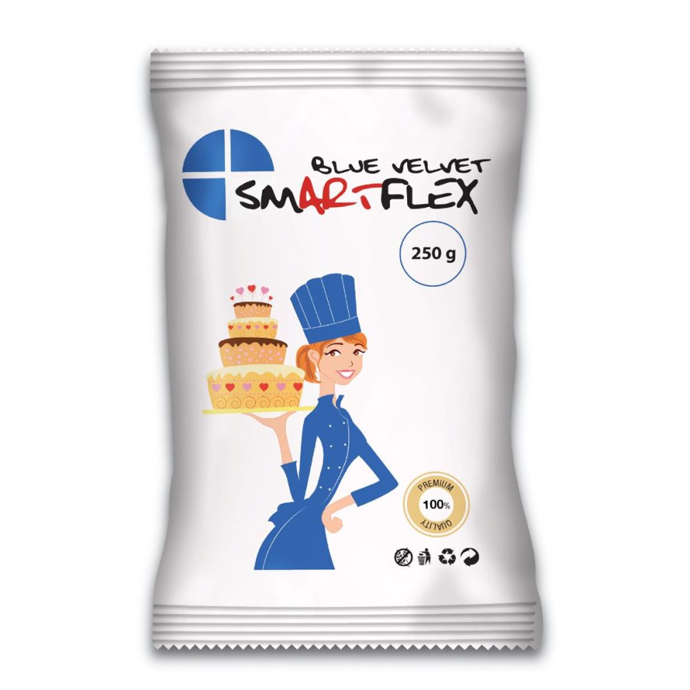 Masa cukrowa Velvet - SmartFlex - Blue, niebieska, 250 g