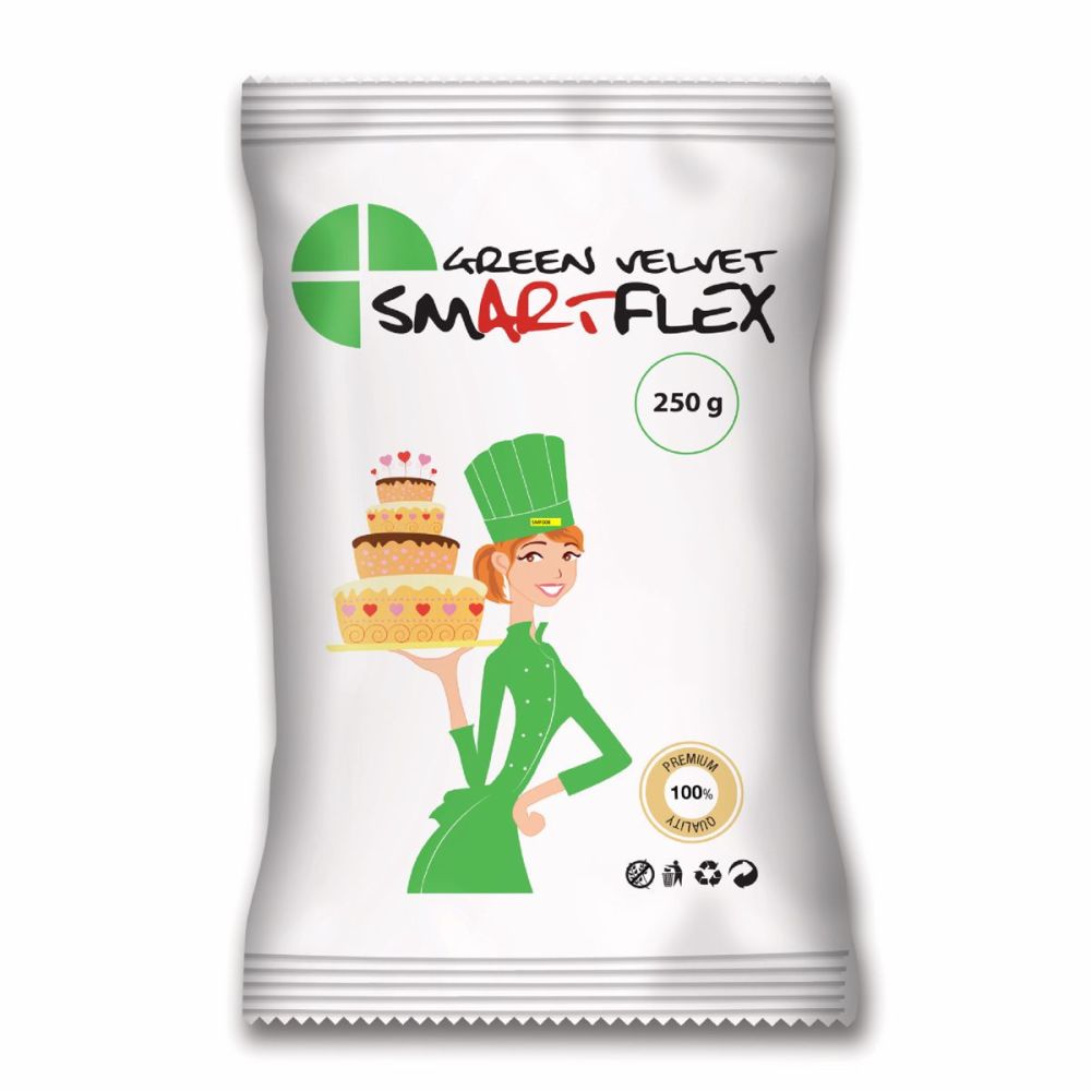 Masa cukrowa Velvet - SmartFlex - Green, zielona, 250 g