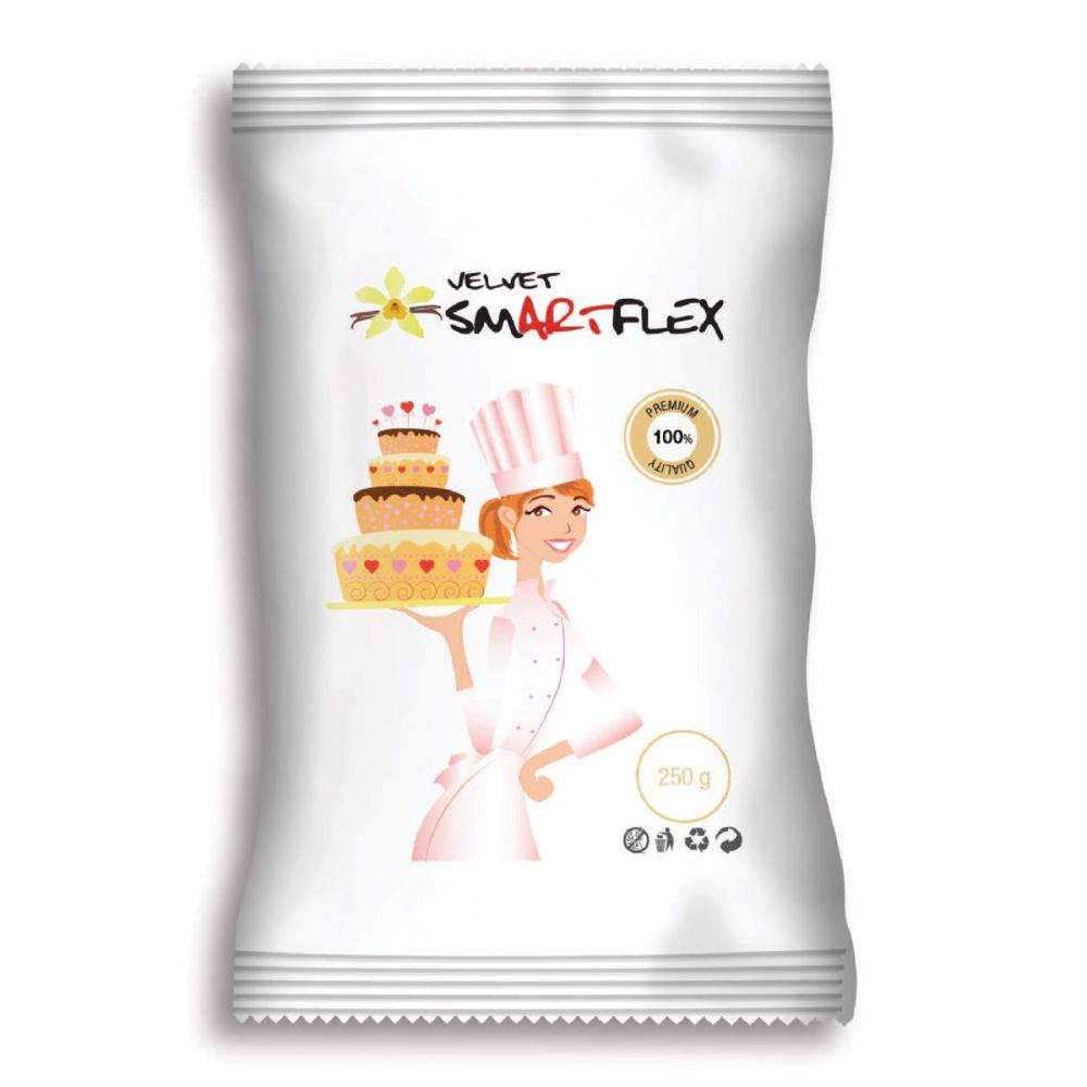 Masa cukrowa waniliowa Velvet - SmartFlex - biała, 250 g