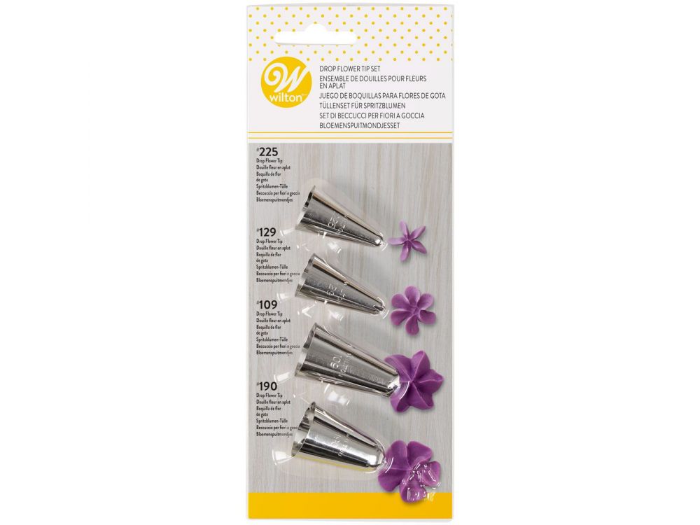 A set of confectionery tips - Wilton - flowers, 4 pcs.